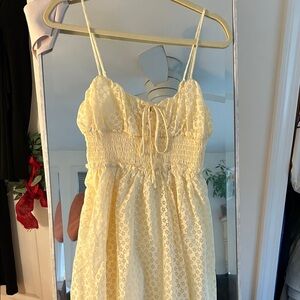 Urban Outfitters Yellow Floral Mini Dress